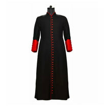 Load image into Gallery viewer, Black 3 Pleats Cassock Made to Measure