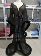Load image into Gallery viewer, Designer Lace Fur Robe
