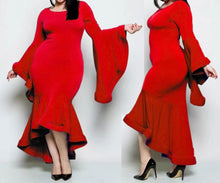 Load image into Gallery viewer, Women Cocktail Bodycon Dress Irregular Ruffle
