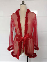 Load image into Gallery viewer, Designer Lace Fur Robe
