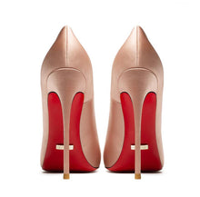 Load image into Gallery viewer, Silk Satin Sexy Red Bottom Pumps
