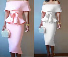 Load image into Gallery viewer, Short Sleeve Ruffle Bow Dress
