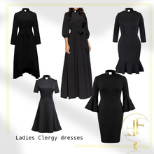 Load image into Gallery viewer, Women Clergy Tab Dress
