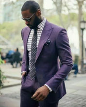 Load image into Gallery viewer, Purple Men Suit Slim Fit
