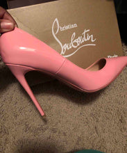 Load image into Gallery viewer, Pink Patent Leather Red Bottom
