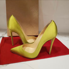 Load image into Gallery viewer, Yellow Stain Pointed Toe Stietto
