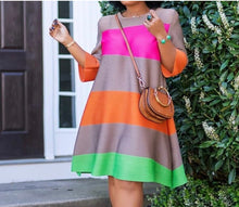 Load image into Gallery viewer, Half Sleeve Contrast Dress
