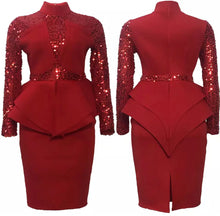 Load image into Gallery viewer, Elegant Sequins Waisted Dress
