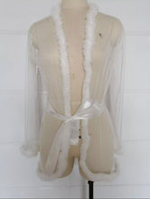 Load image into Gallery viewer, Designer Lace Fur Robe
