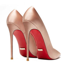 Load image into Gallery viewer, Silk Satin Sexy Red Bottom Pumps
