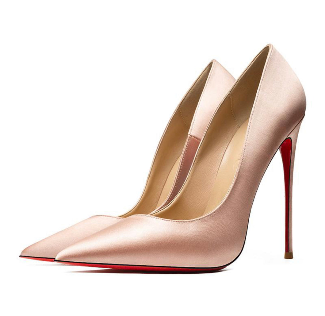 Silk Satin Sexy Red Bottom Pumps