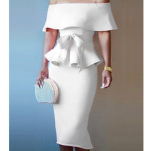 Load image into Gallery viewer, Short Sleeve Ruffle Bow Dress
