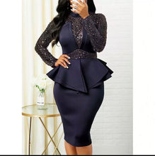 Load image into Gallery viewer, Elegant Sequins Waisted Dress
